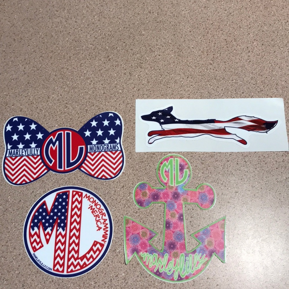 4 Marley Lilly stickers
